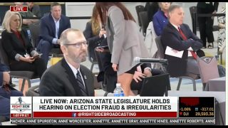 Upskirt panty shot at Arizona election hearing